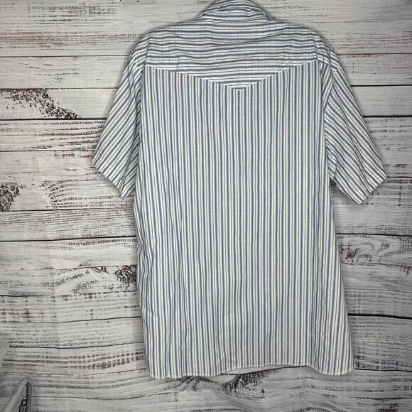 Wrangler Short Sleeve Stripped Button Down Pearl Snap XL - Picture 4 of 4